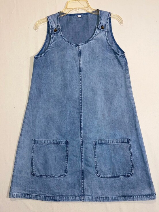Dresses & Skirts - Light Blue Denim Pinafore Dress